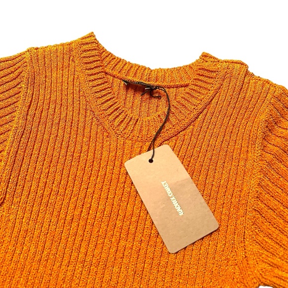 Rachel Comey crop sweater top in bright mustard yellow NWT - Picture 6 of 12